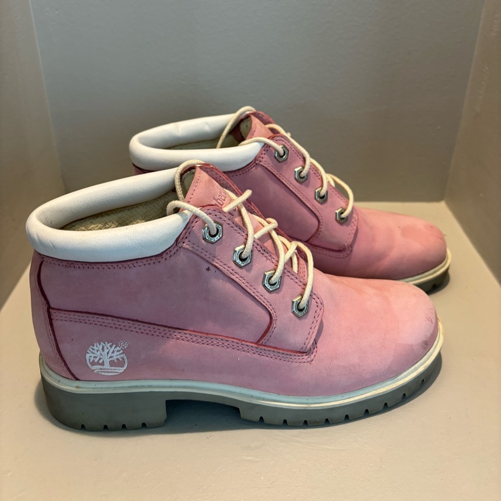 Timberland Women’s Nellie Waterproofi Chukka Pink Ankle Boots snow hike